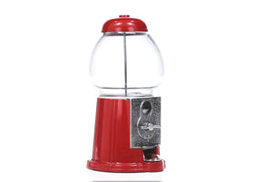 Carousel Medium Gumball Bank retro red finish emphasizes authentic Carousel design