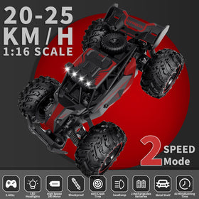 Carox 1:18 off-road monster truck conquers uneven terrain