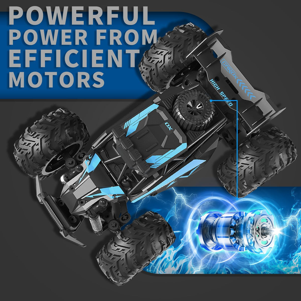 Carox RC car LED roof lights boost night play visibility