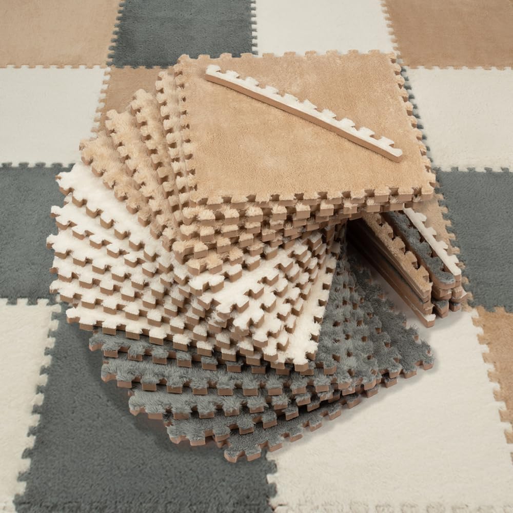 CARPETBOX puzzle mat 16-piece for safe modular baby play on the floor.