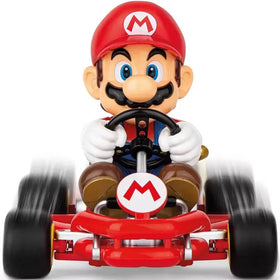 Carrera Mario Kart RC rear view shows detailed pipes and vibrant colors.