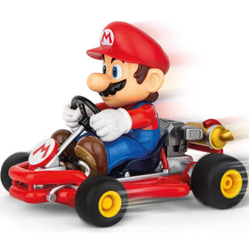 Carrera Mario Kart RC side view highlights compact 1:18 scale ideal for table play.