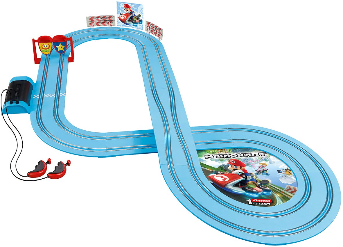 Carrera First Mario Kart track with Mario car in action for beginner play