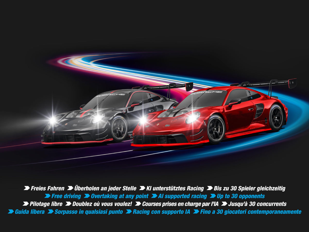Carrera Hybrid Highway Challenge 1:50-scale car detail emphasizes realistic design elements