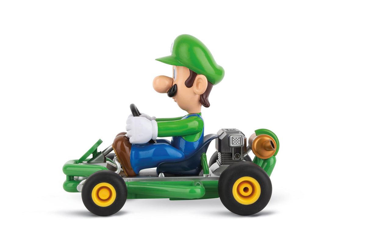 Carrera Luigi Pipe Kart close-up of detailed paint and decals