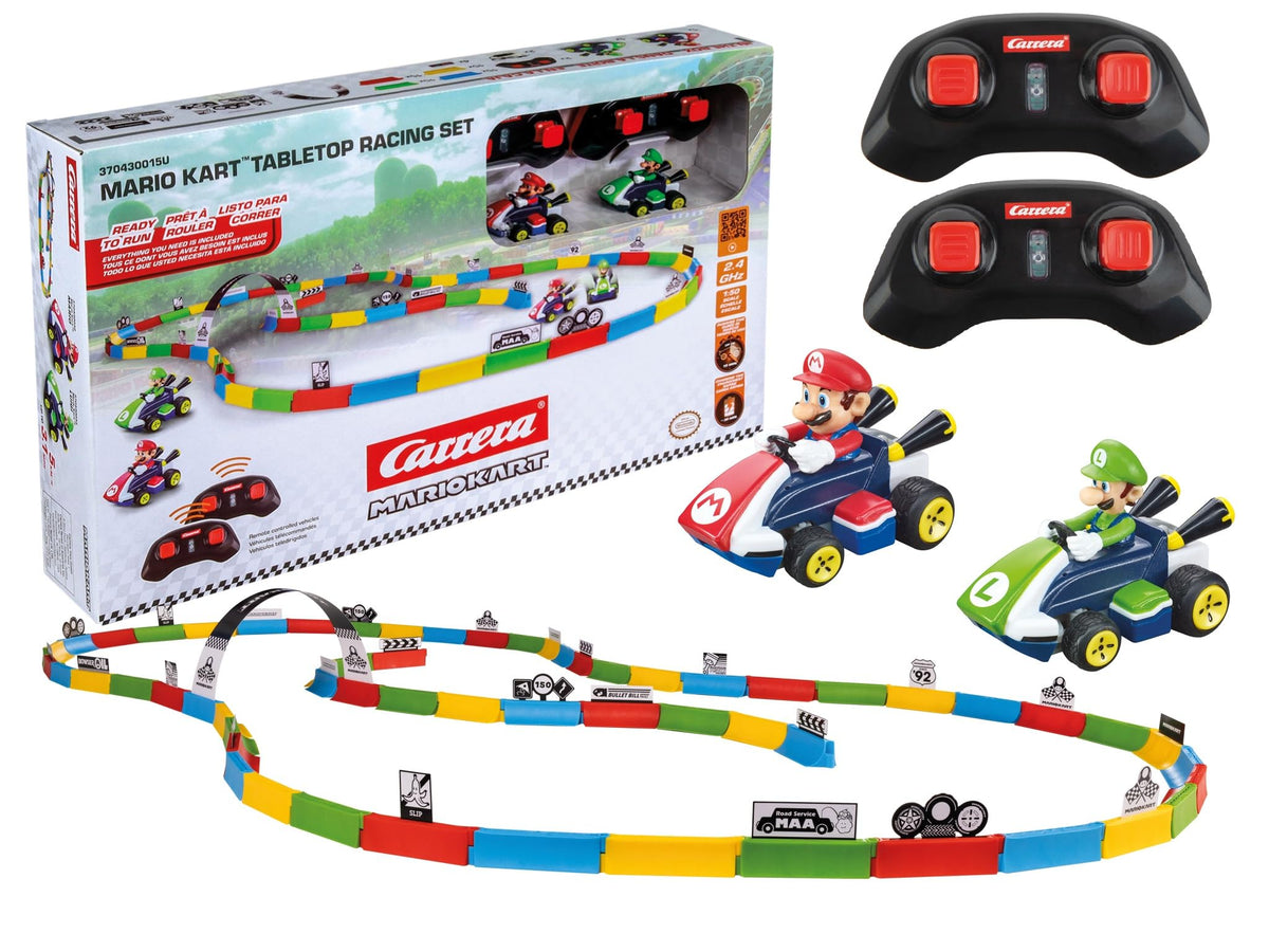 Carrera RC Mario Kart Mario car on table for quick, family-friendly racing