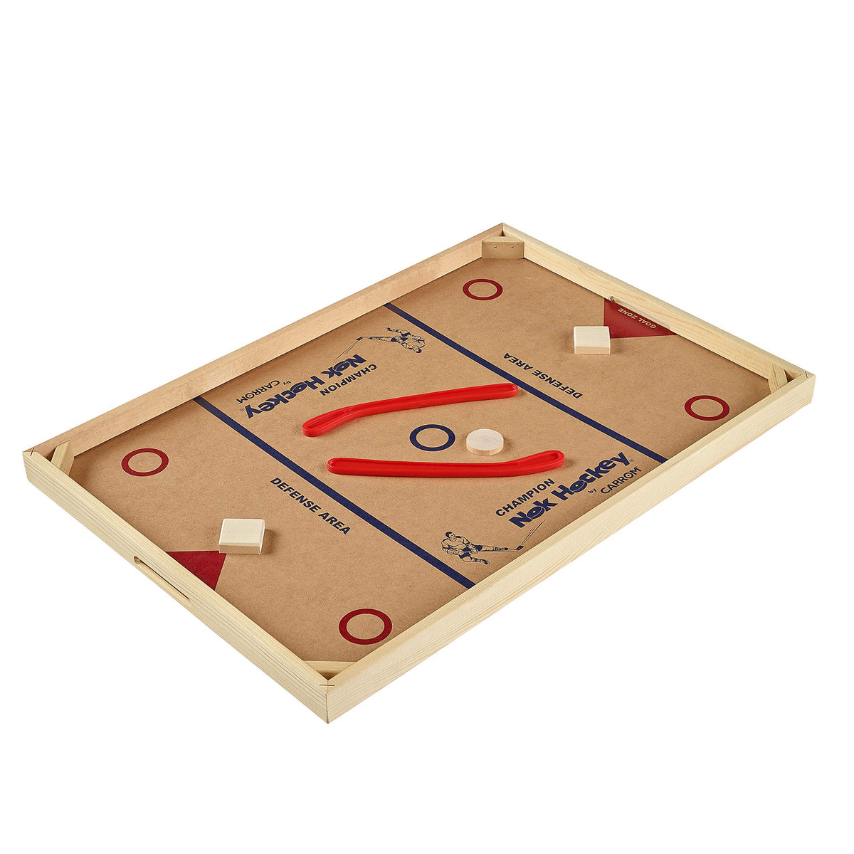 Carrom Champion Nok Hockey Game compact and portable setup fits many spaces