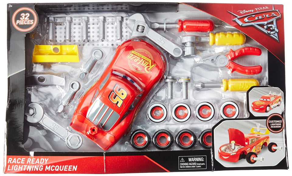 Cars 3 Transforming McQueen Tool Kit with hood open for engine tuning ideas.