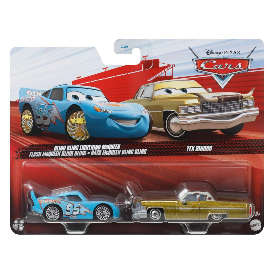 Cars Disney Pixar Lightning McQueen 1:55 die-cast with vivid bling detailing for display and play