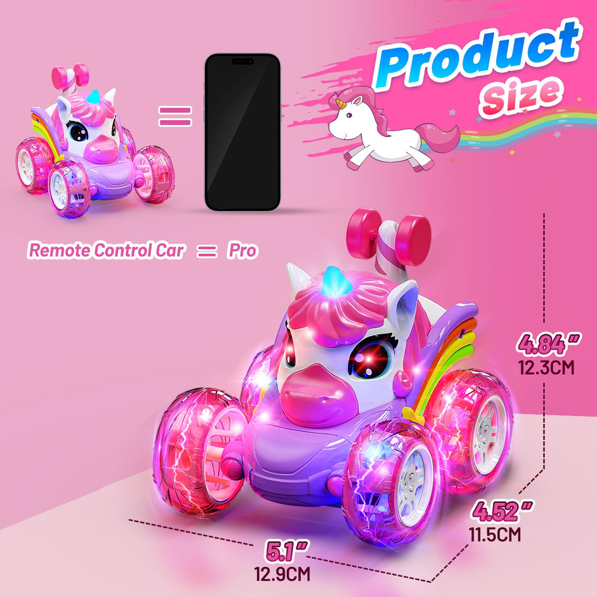 Carsky unicorn RC car racing outdoors on grass