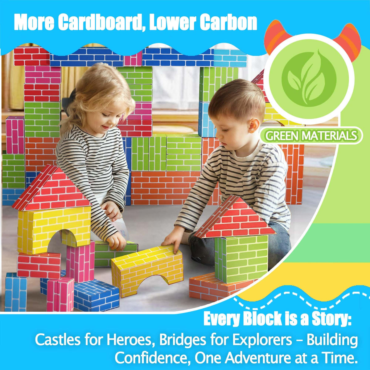 Cartboatoy packaging shows a complete set ready for gifts and easy storage.