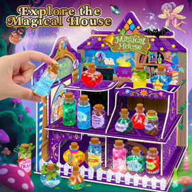 Cartell Potion bottle collection of 26 inspires colorful experiments and organization.