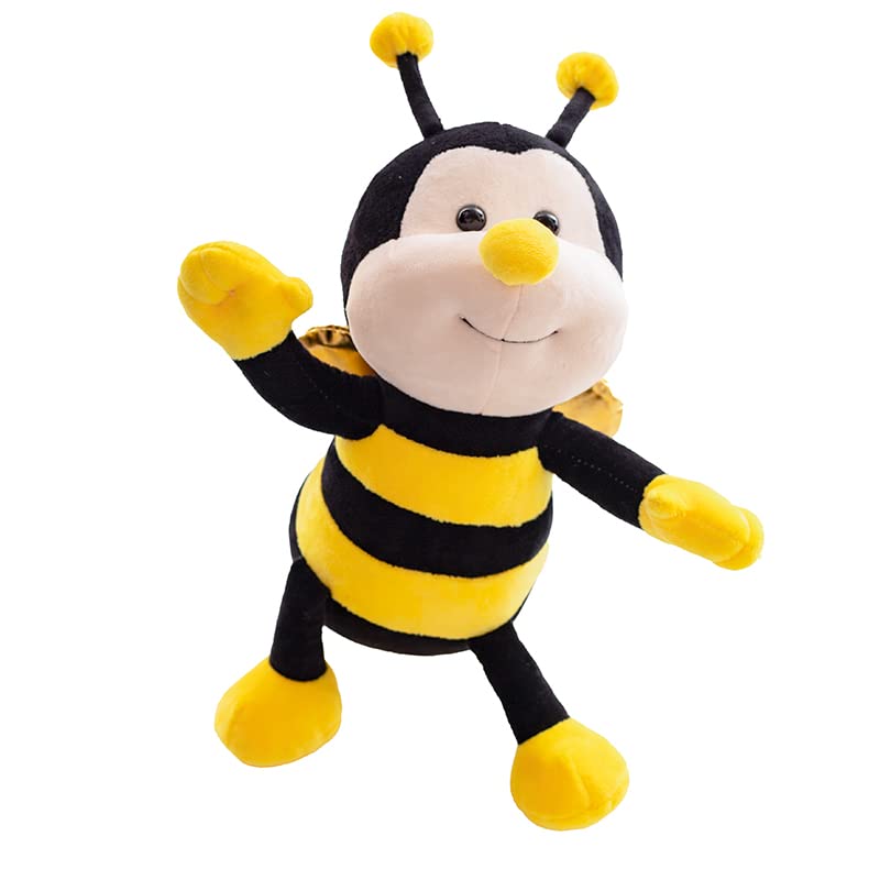 CASAGOOD Bumblebee plush face close-up with friendly eyes for comforting companionship.