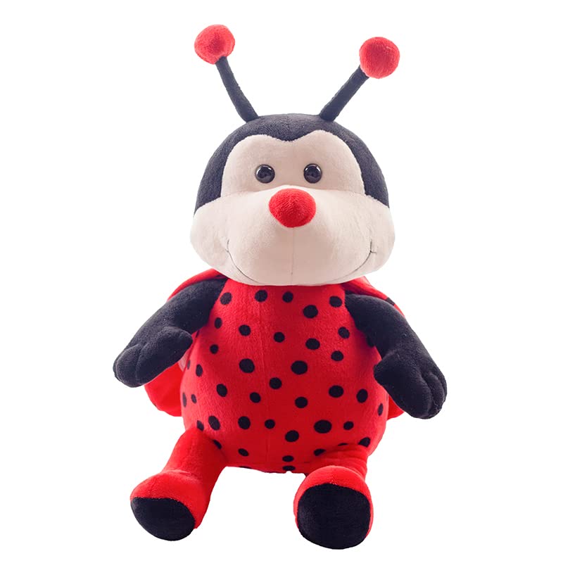CASAGOOD Ladybug plush side view, ideal for portable comfort.