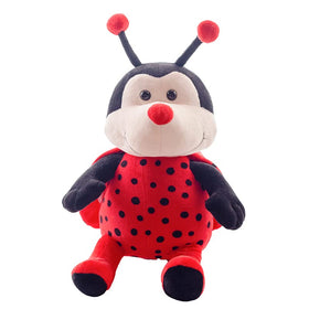 CASAGOOD Ladybug plush side view, ideal for portable comfort.