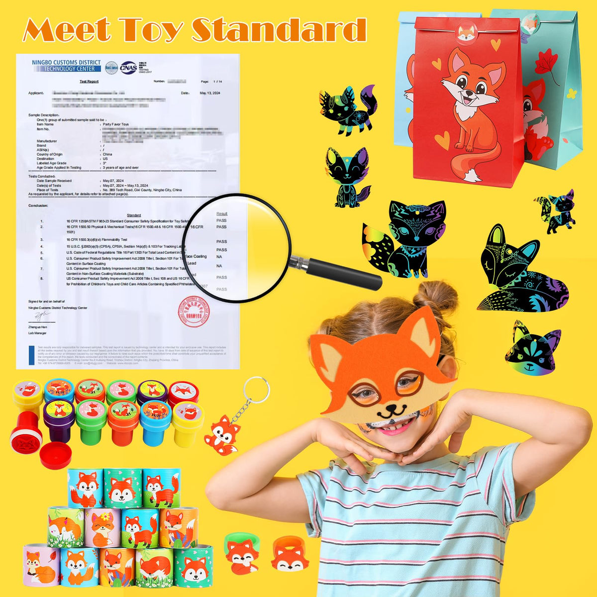 CasBurr Fox Masks set ideal for interactive storytelling and kid-friendly costumes