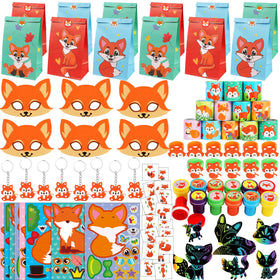 CasBurr Fox Party Favors package, colorful items for a complete party treasure