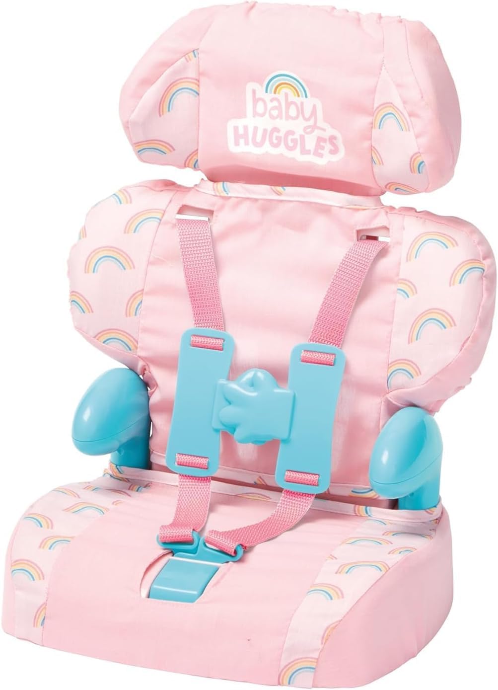 Casdon Baby Huggles pink booster seat for dolls fits 14in dolls securely for travel pretend play