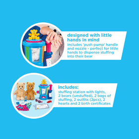 Casdon Build-A-Bear Stuffing Station birth certificates provide a keepsake after play.