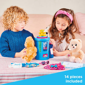 Casdon Build-A-Bear Stuffing Station heart ceremony invites a kiss, adding sentimental storytelling.