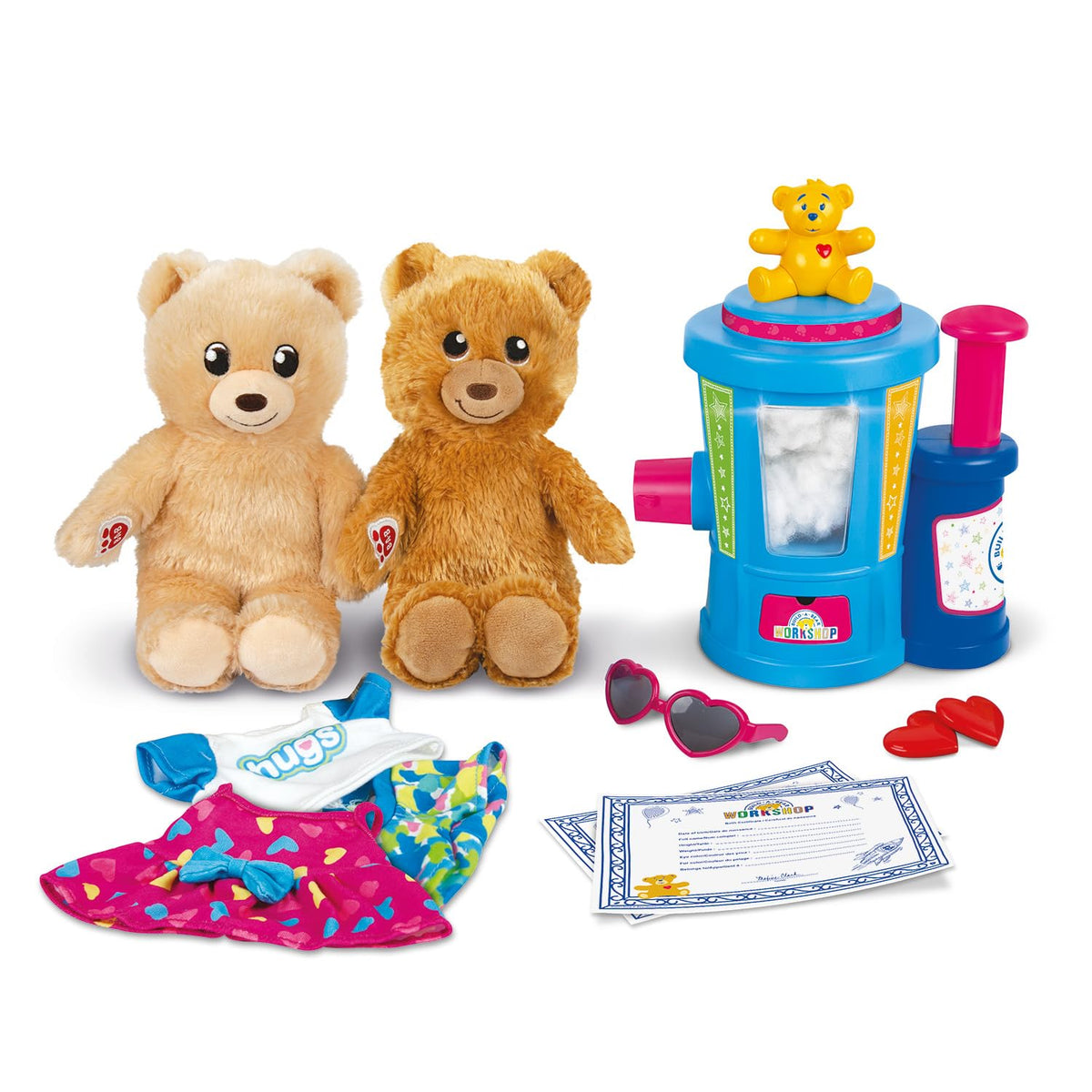 Casdon Build-A-Bear Stuffing Station pump action in use, inspiring imaginative play and fine motor skills.