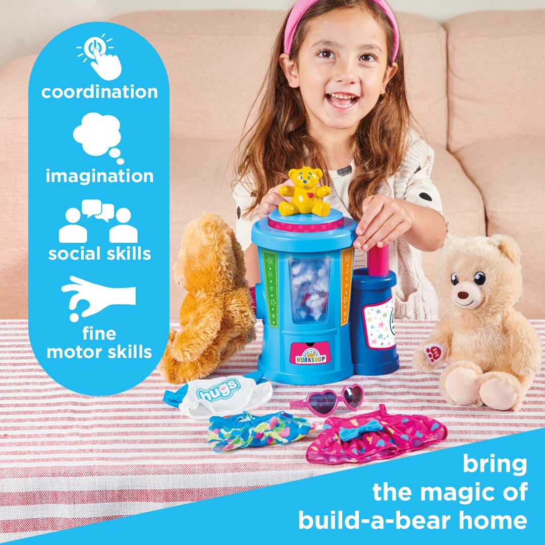Casdon Build-A-Bear Stuffing Station with two unstuffed bears ready for personalization.