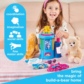 Casdon Build-A-Bear Stuffing Station with two unstuffed bears ready for personalization.