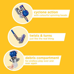 Casdon Dyson cordless vacuum blue attachments release enables easy swap during games