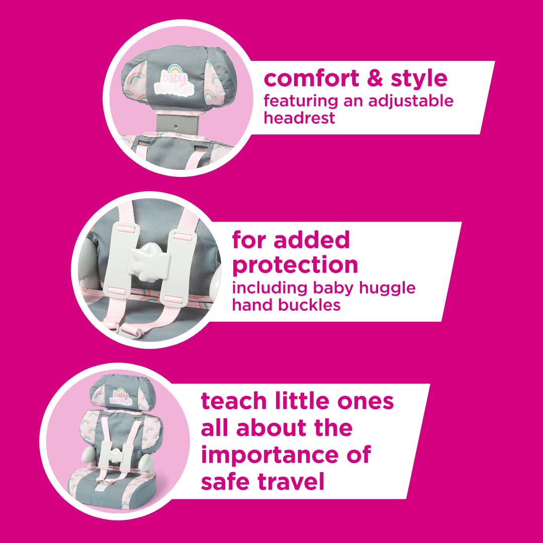 Casdon grey booster seat fits dolls up to 46 cm for versatile play