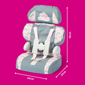 Casdon grey car booster seat lightweight design for easy transport