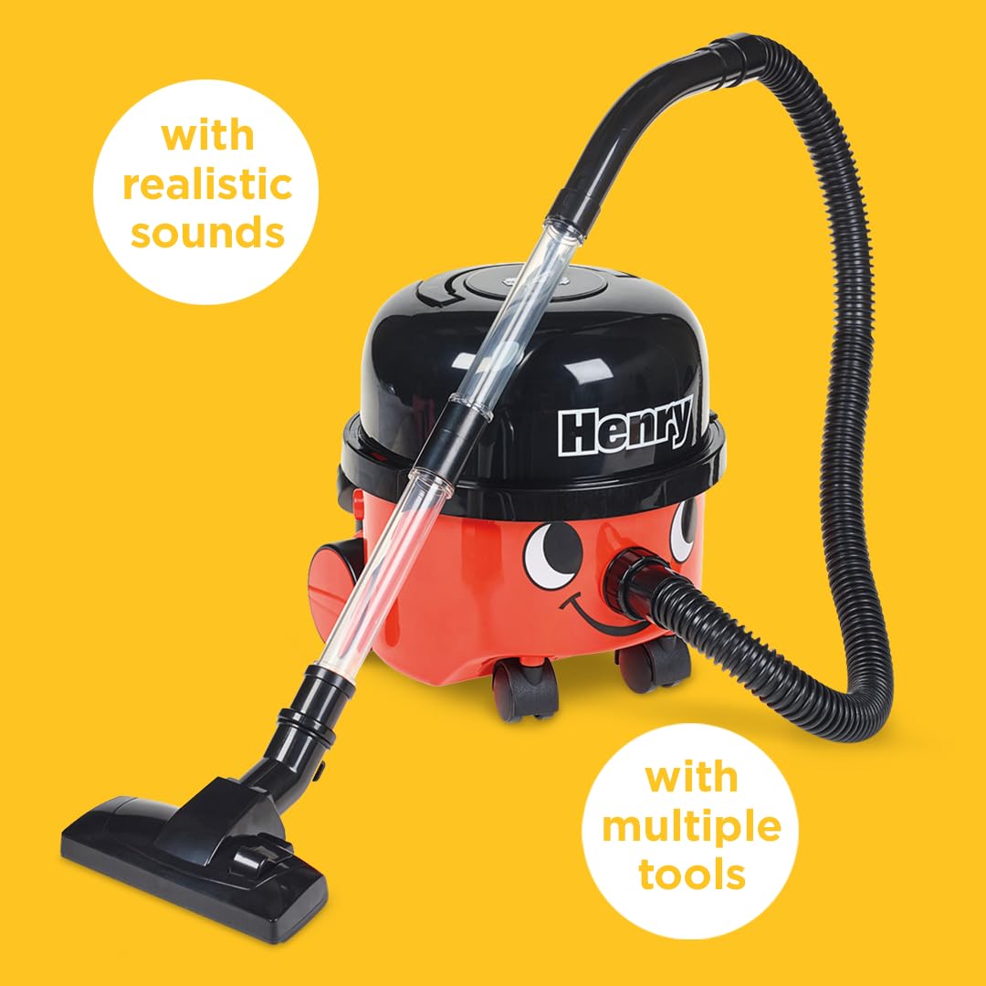 Casdon Henry Hoover suction action highlights playful cleaning power