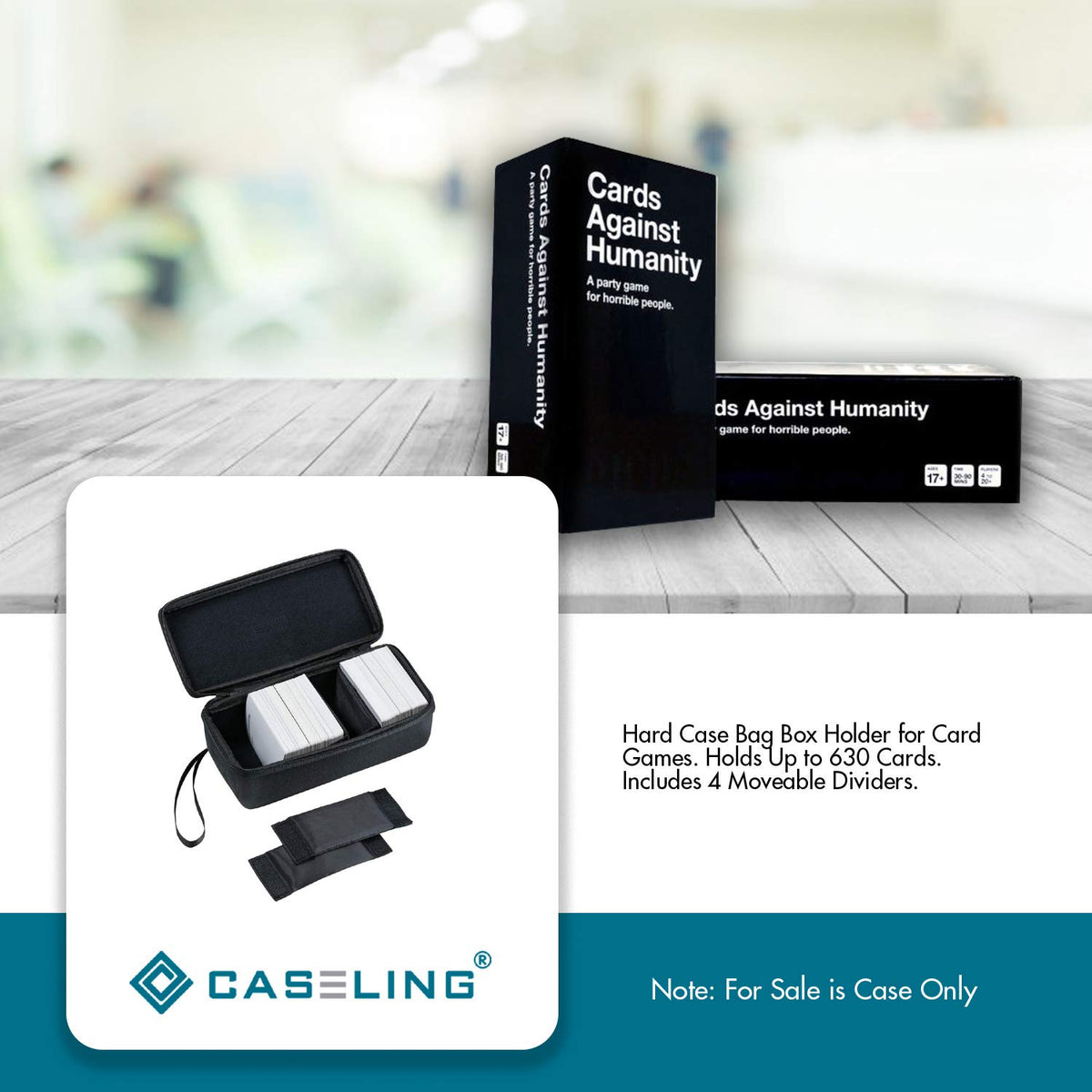 Caseling heavy-duty zipper keeps cards securely enclosed inside the case.