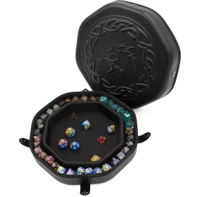 Casematix dice tray with lid closed and magnetic snaps securing the case.