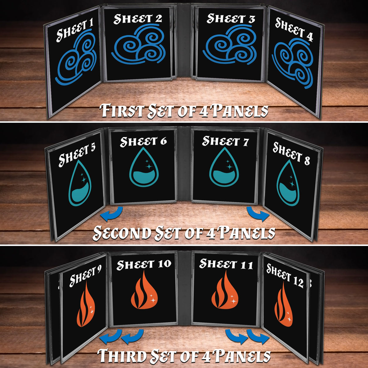 CASEMATIX DM Screen customizable for any TTRPG with blank inserts.