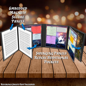 CASEMATIX DM Screen eight-panel design with room for notes.