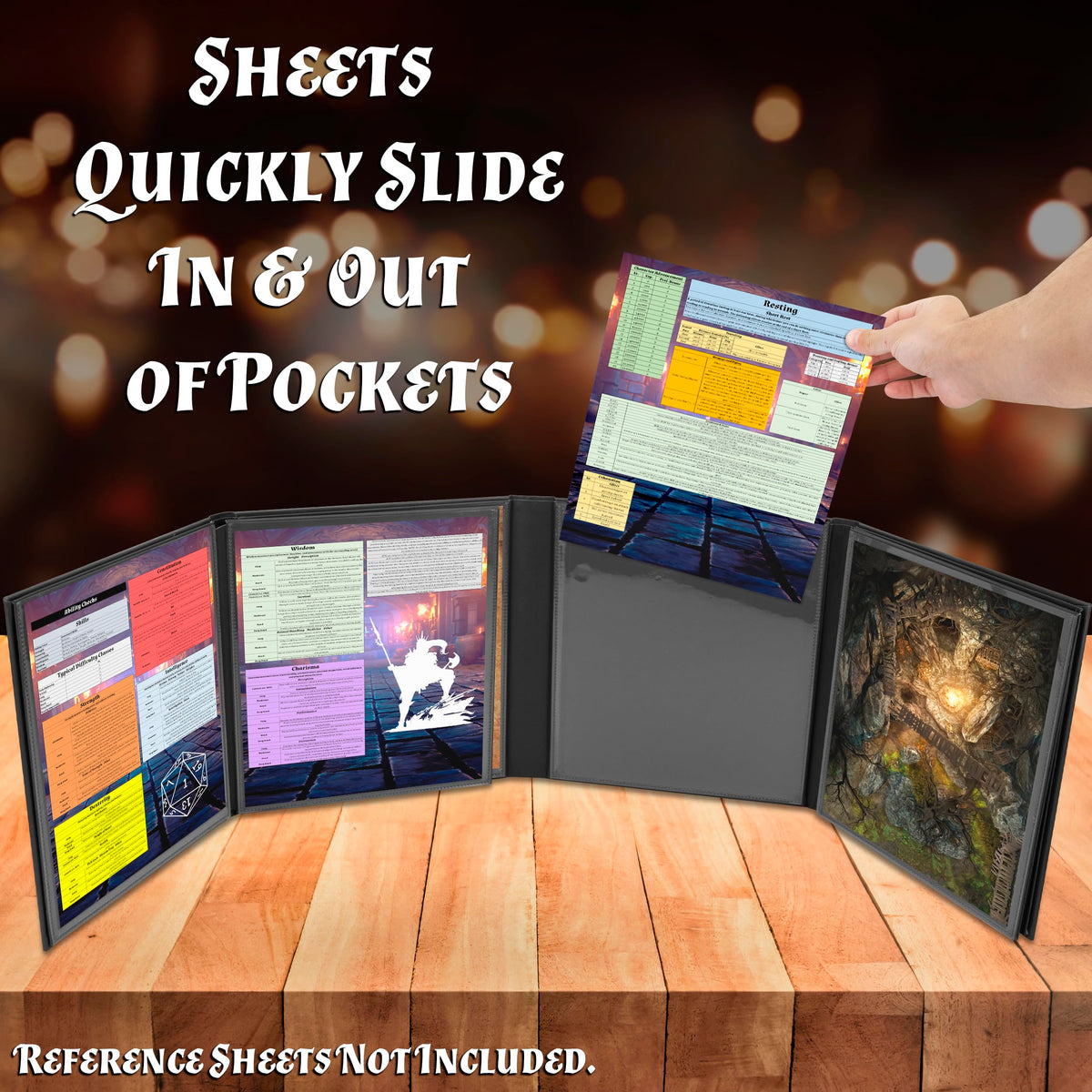 CASEMATIX DM Screen wet erase pockets for quick updates.