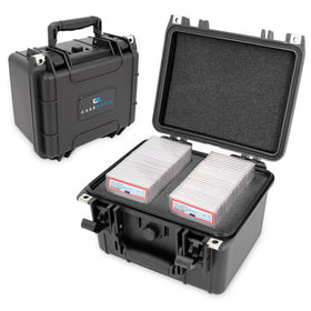 Casematix graded card case exterior shell protects valuables during transport.