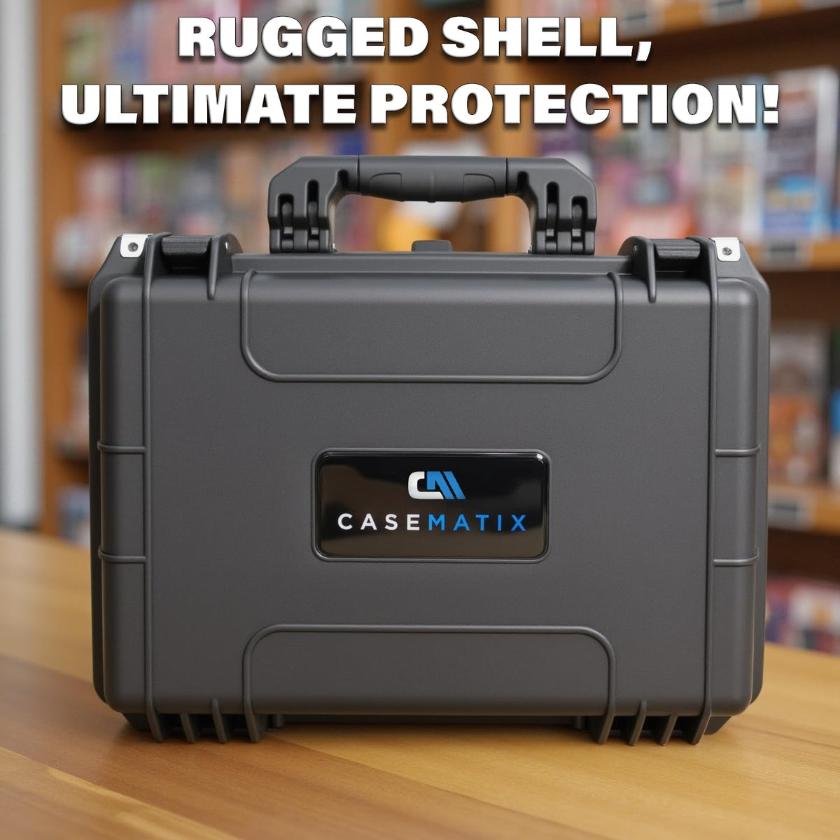 CASEMATIX graded card case pro edition interior foam blocks separate cards for safe stacking.