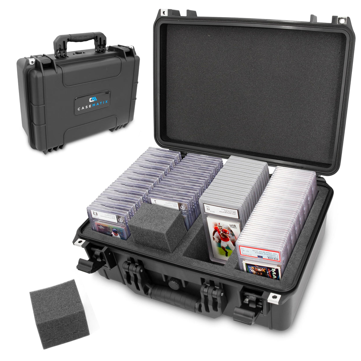 CASEMATIX graded card case pro edition exterior shell protects valuable slabs during transport.