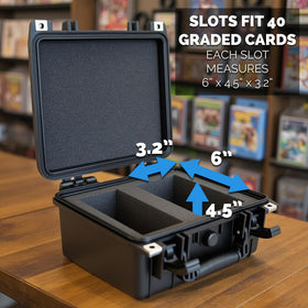 Casematix case holds up to 150 top-loader cards securely.