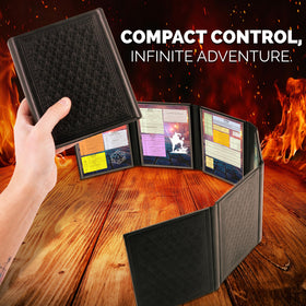 Casematix DM screen folded design highlights portability for travel-friendly sessions.