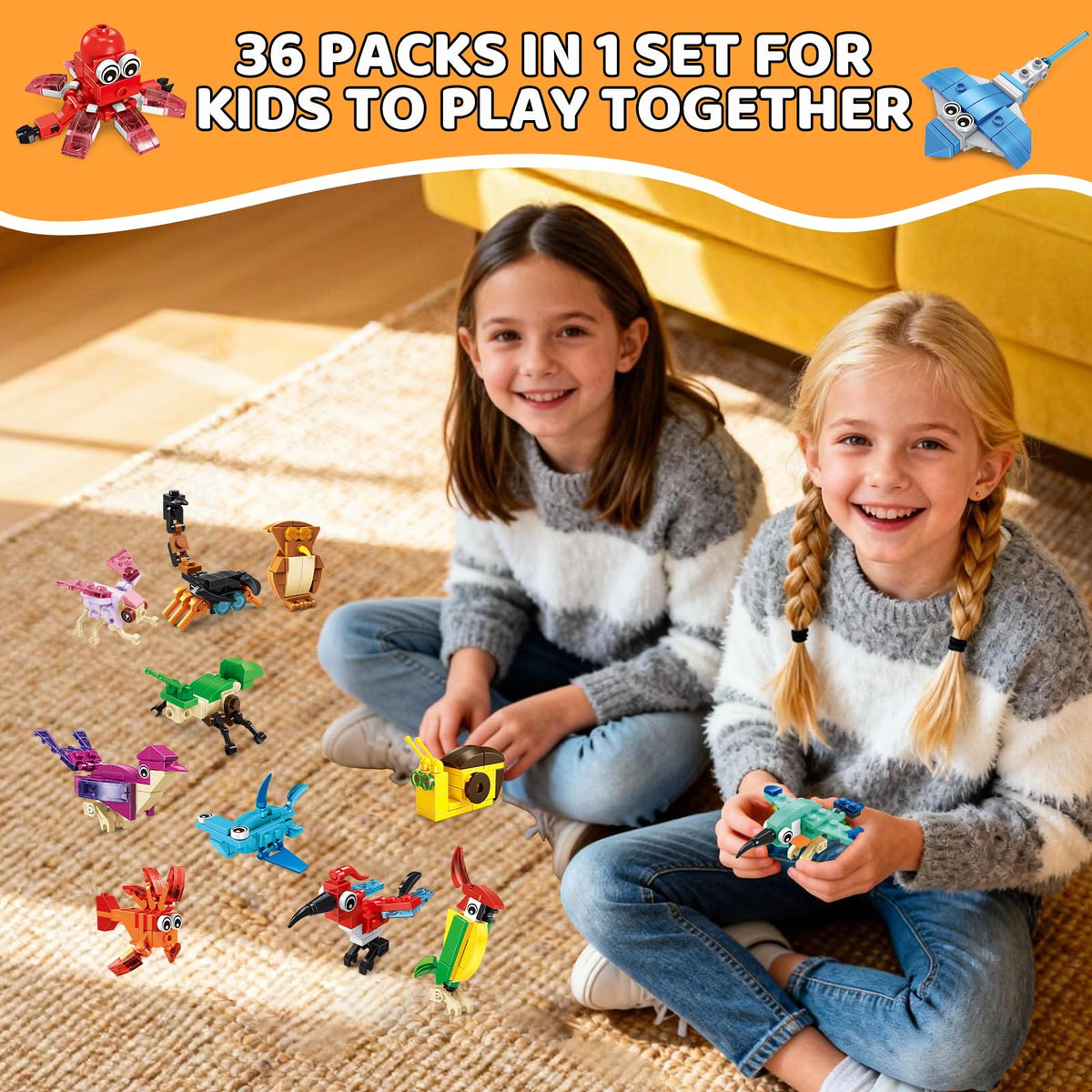 CASRRA bird designs mini blocks encourage collection and sharing.