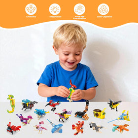 CASRRA insect designs mini blocks promote hands-on learning and exploration.