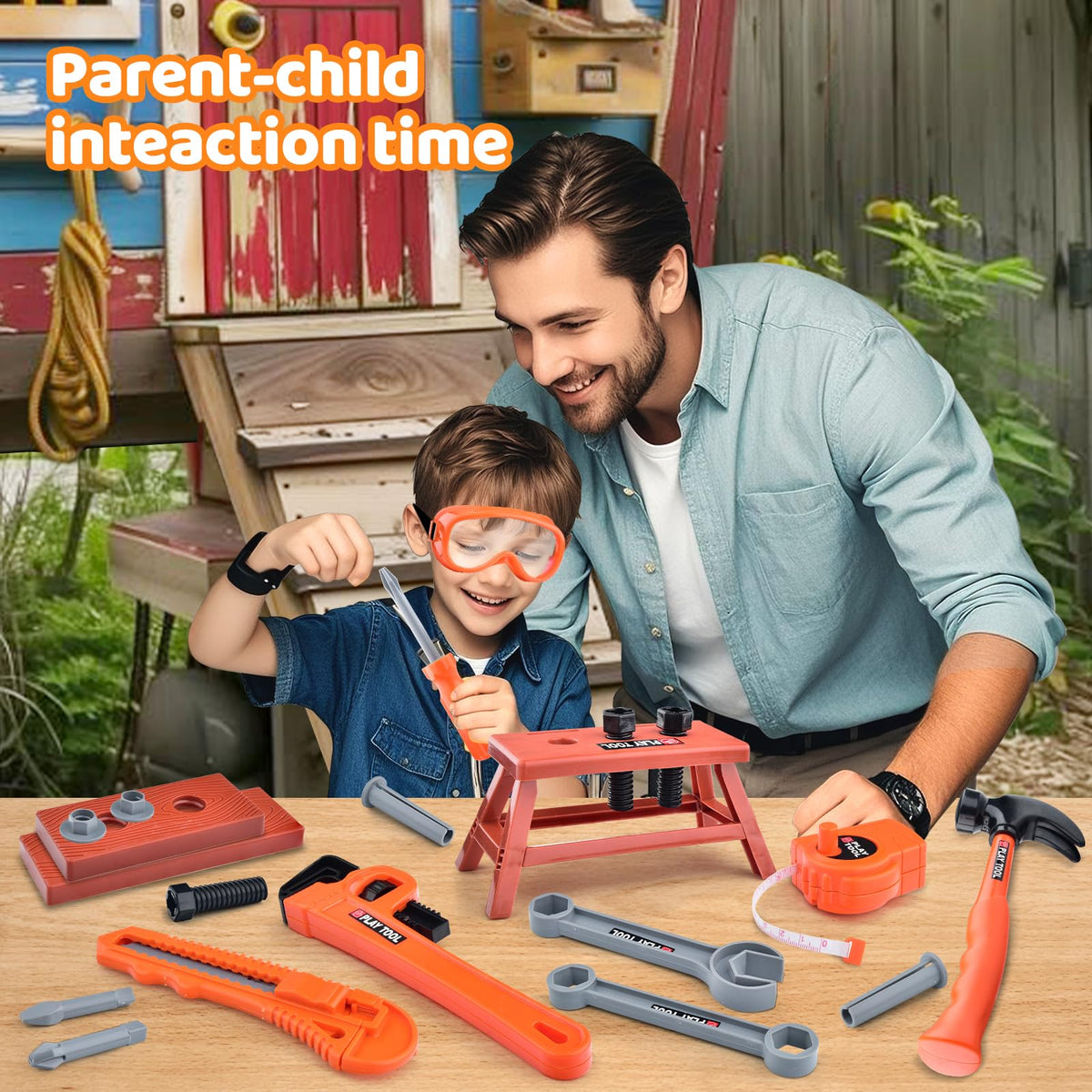 CASRRA Kids Tool Set hammer for fine motor skills during crafts