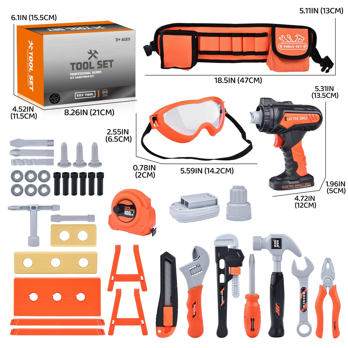 Casrra Kids Tool Set nuts bolts for creative building play.