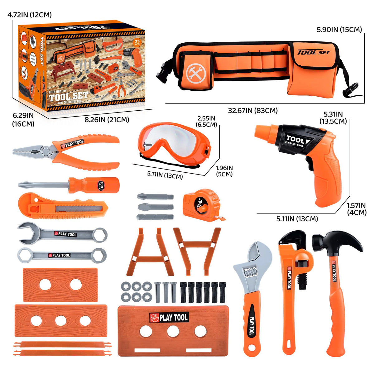 CASRRA Kids Tool Set packaging highlights gift-ready presentation