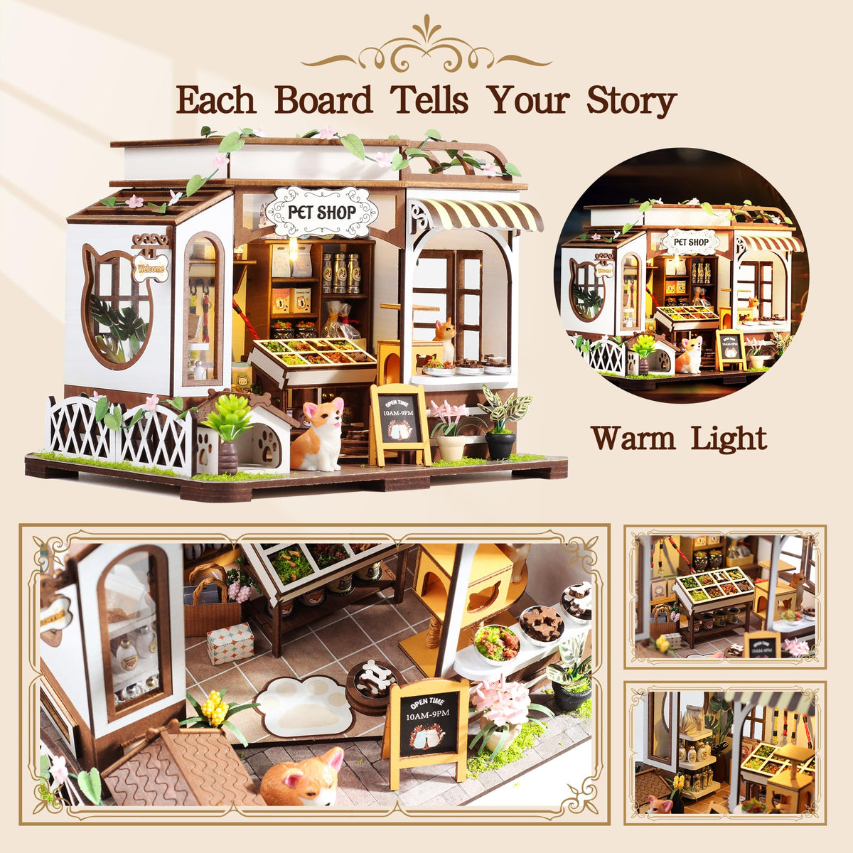 CASRRA miniature house interior with cozy wood details.