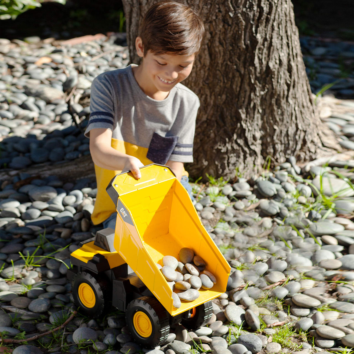 CAT branding adds familiarity and encourages constructive role-play during playtime.