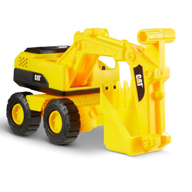 CAT outdoor toy play area with super-sized rigs sparks active pretend career play.