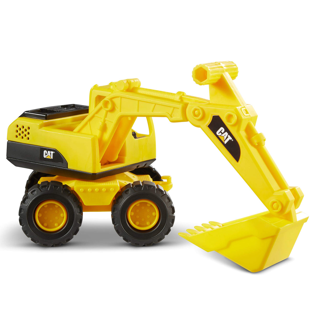 CAT Construction wheel loader with working parts supports hands-on exploration outdoors.